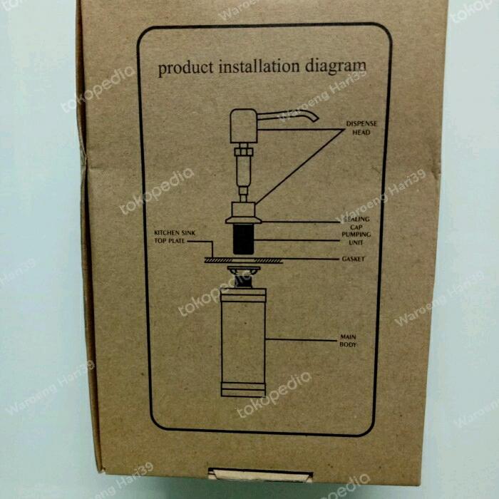 Tempat sabun cair tanam kitchen sink/bak cuci piring 3