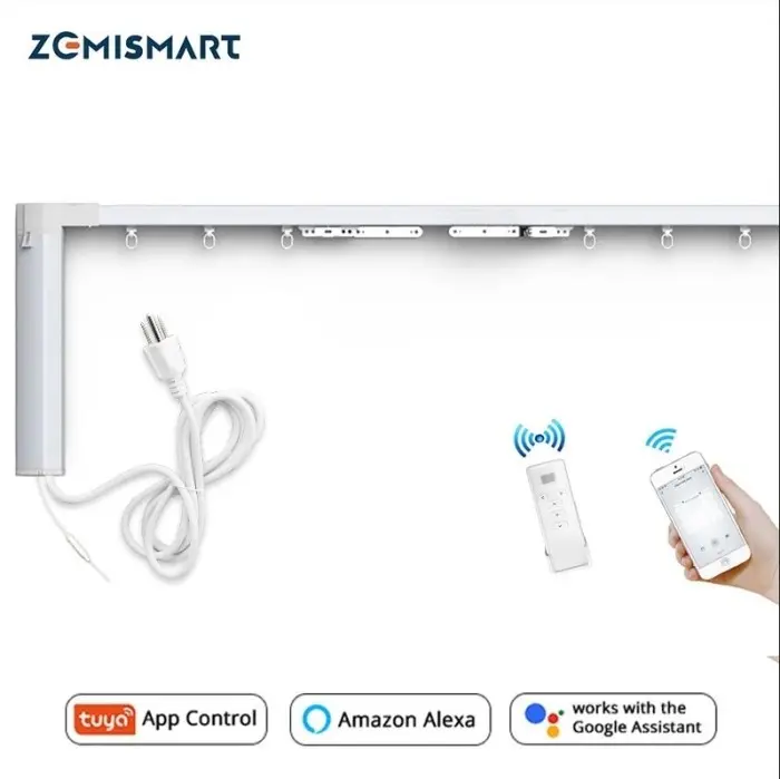 ZEMISMART TUYA Curtain Motor+Rail 4.2m+Remote GoogleAlexa