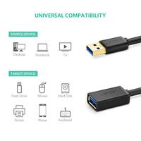 Gambar UGreen US129 Extension Cable USB A To USB A 3.0 - 3 METER dari Jaya PC Kota Administrasi Jakarta Pusat 2 Tokopedia