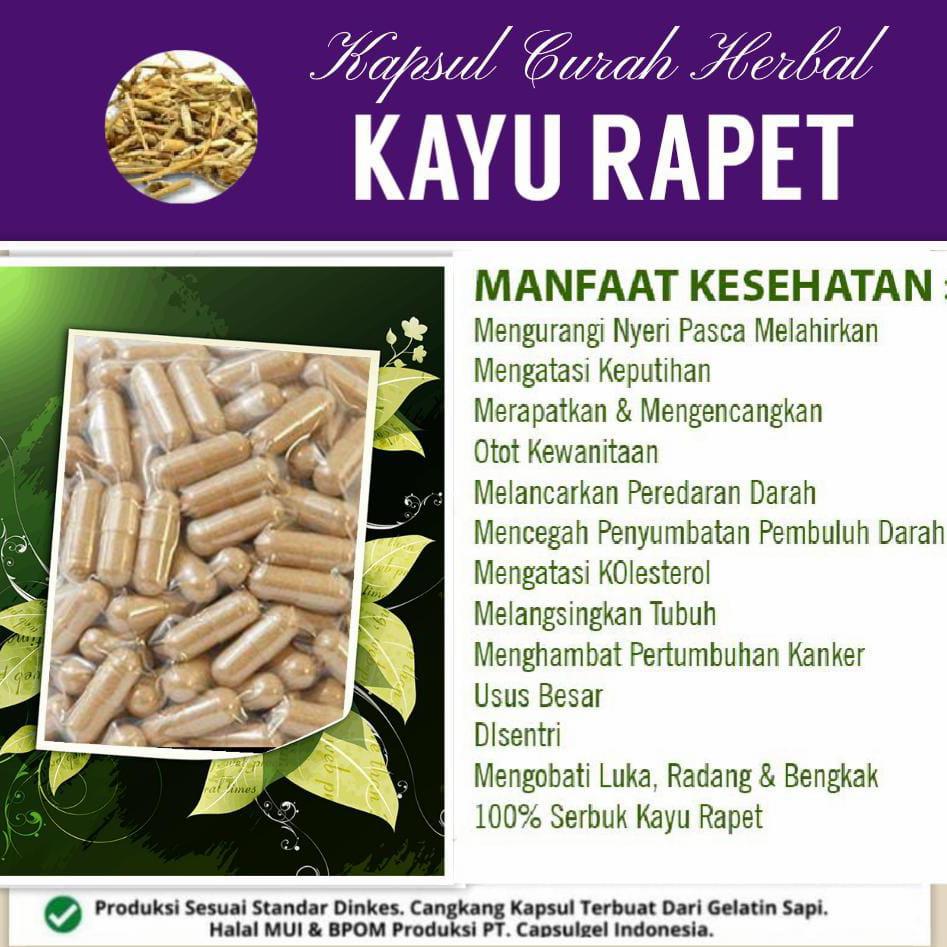 kayu rapet 100 kapsul Curah herbal kewanitaan pelangsing keputihan