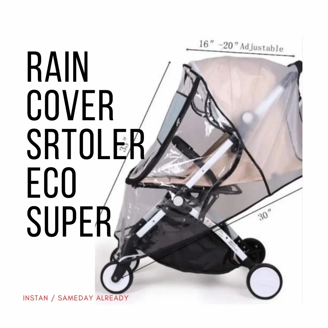 Super Eco Stroller Cover Rain Cover Pelindung Kereta Bayi Anti Air
