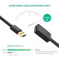 Gambar UGreen US129 Extension Cable USB A To USB A 3.0 - 3 METER dari Jaya PC Kota Administrasi Jakarta Pusat 3 Tokopedia