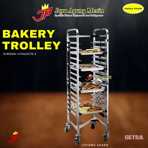 Bpt-15 Stainless Steel Trolley / Troli Food Pan Rangka