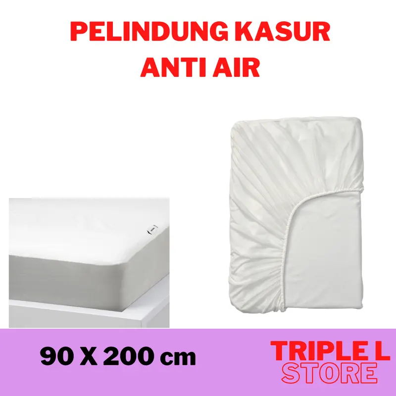 Waterproof Mattress Protector Pelindung Kasur Anti Air 90x200 cm GNR 0