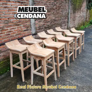 READY STOK !!! Kursi Bar Kayu Jati Minimalis / Kursi Cafe Bar Jati