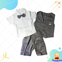Gambar Setelan Tuxedo Bayi Laki Laki 6 12 Bulan Bepergian Bayi 1 Tahun Jordan - Krem (LS3), Ukuran S dari Mall-Baby Kota Tangerang Selatan 2 Tokopedia