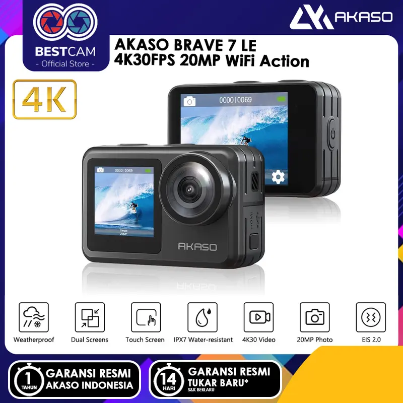 AKASO Brave 7 LE 4K30FPS 20MP WiFi Action 2