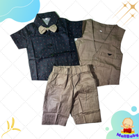 Gambar Setelan Tuxedo Bayi Laki Laki 6 12 Bulan Bepergian Bayi 1 Tahun Jordan - Krem (LS3), Ukuran S dari Mall-Baby Kota Tangerang Selatan 3 Tokopedia