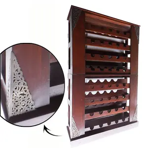 Rak Lemari Wine Jati / Modular Wine Rack - 5x8 dgn Decor DCP1020