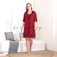 Gambar Elegant Baju Tidur 1 Set Terusan Modern Ready Stock Big Size SS204 - Putih, M dari MoonAlice Kota Malang 5 Tokopedia