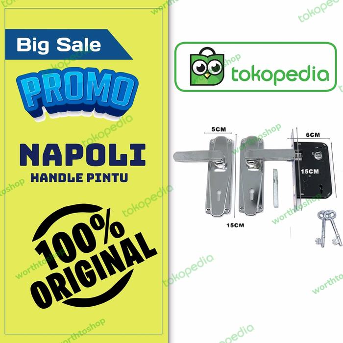 Gambar KUNCI PINTU kecil NAPOLI kunci pintu rumah kunci napoli handle pintu dari worthtoshop Kota Bogor Tokopedia