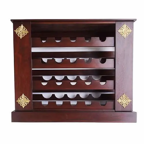 Rak Wine Mahoni / Wine Rack Cabinet - 5x4 dgn Plat Decor DCP1390A