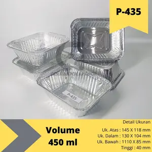 Alumunium Foil Cup 400/45 + Tutup Cup Tray P 435 / BX 2251 / OIV 450