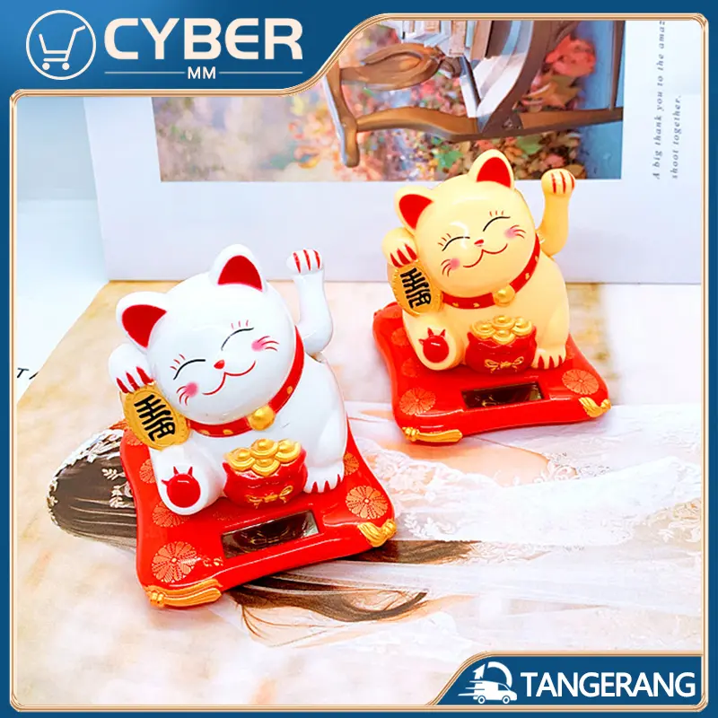 Tenaga Surya Kucing Rejeki/Pajangan Hiasan Kucing Rejeki Lucky Cat