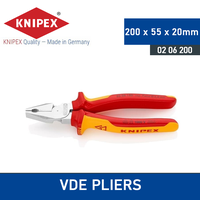 Gambar Tang Kombinasi Knipex 02 06 200 Combination Pliers VDE 200 mm dari warungtools Kota Administrasi Jakarta Utara 1 Tokopedia