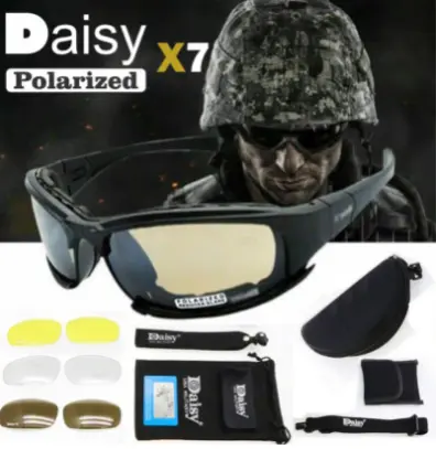 Kacamata Pria sunglasses Daisy X7 4 Lensa Tactical