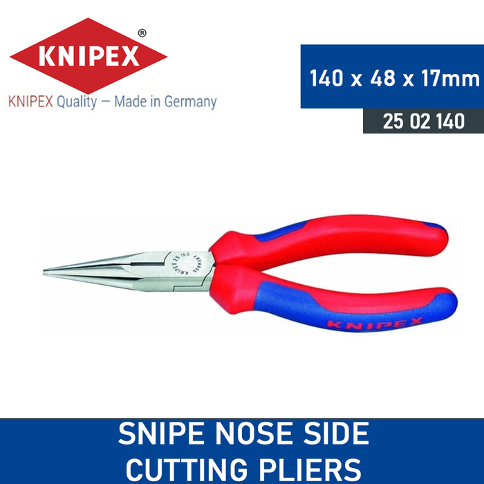 Gambar Tang Potong 25 02 140 Knipex Snipe Nose Cutting Pliers dari warungtools Kota Administrasi Jakarta Utara Tokopedia