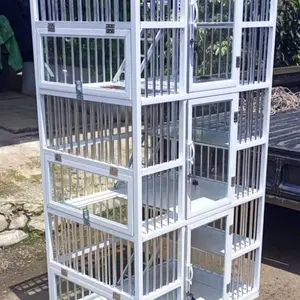 kandang kucing alumunium 3 pintu uk T160