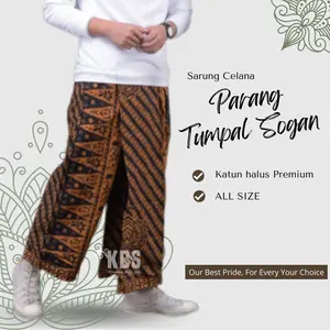 Sarung Celana Batik Pakaian Muslim Pria Katun ALL SIZE Parang Tumpal Sirwal Dewasa