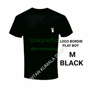 Baju oblong play boy logo bordir ukuran M