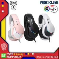 Gambar Headset Rexus Vonix F80 RGB | 3.5mm Jack | Headset Gaming - F80 Black dari ESES Komputer Kota Bandung 1 Tokopedia