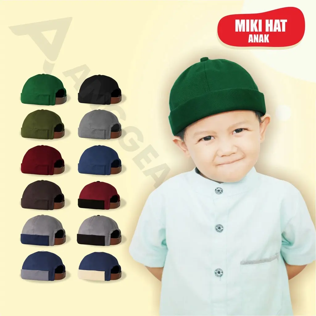 Peci Miki Hat Anak Polosan Ready Muslim Koko Cowok