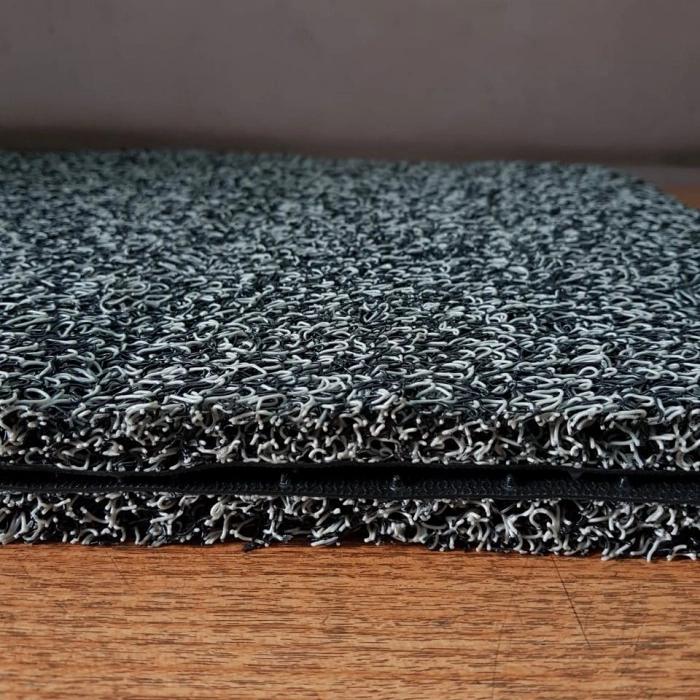 Gambar Karpet Karet Mie Bihun Premium Anti Slip METERAN - HITAM ABU dari GudangKarpetNew Kota Tangerang Tokopedia