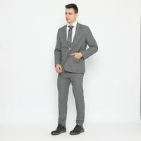 Gambar Code Male Jas Kancing 2 Wool Touch Abu Muda Slimfit - Bar Abu Muda, XS dari Code Male Kota Administrasi Jakarta Timur 3 Tokopedia