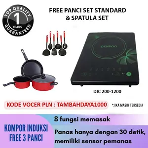 KOMPOR LISTRIK INDUKSI TOUCHSCREEN DENPOO SERI TERTINGGI FREE PANCI