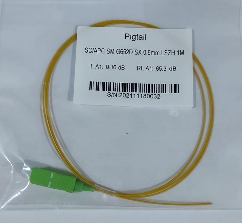 Pig Tail Fiber Optic SC APC SM G652D SX 0.9MM LSZH 1M - Shop | Tokopedia