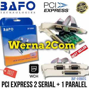 BAFO PCI EXPRESS I/O Card 2 Serial/RS232 + 1 Paralel Adapter BF-H805