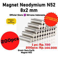 Gambar MAGNET NEODYMIUM N52 SUPER STRONG 8x2 mm per 200pcs dari Nirvana Indonesia Yoga Kota Medan 1 Tokopedia