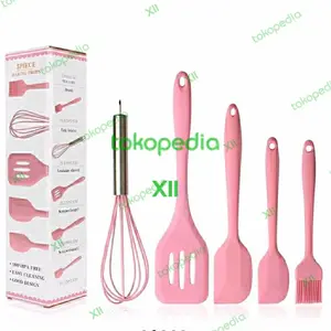 5 PIECES SPATULA SILICON BAKING TOOLS/BAKING PROPS KITCHEN TOOLS
