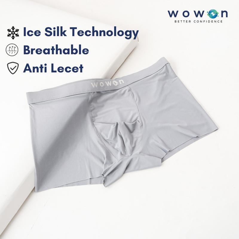 Wowon Men Boxer - Celana Dalam Pria - Zero Gravity Feel - 3 Pcs - 4