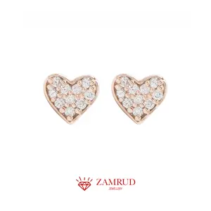 Anting Berlian Heart 23962 ER Zamrud Jewellery