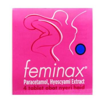 FEMINAX NYERI HAID 1 STRIP ISI 4 TABLET