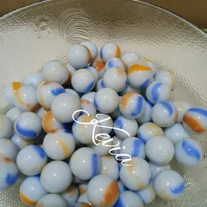 Kelereng Motif putih 50 pcs