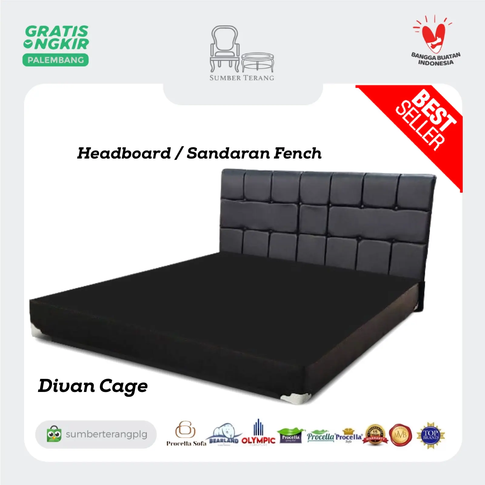 Divan Sandaran Tanpa Kasur Bearland Springbed Divan Headboard Fench