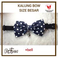 Gambar Kalung Anjing Pita Dasi Bow Tie Collar Navy White Polkadot - M, Without Bell dari Fooper Kota Administrasi Jakarta Barat 1 Tokopedia