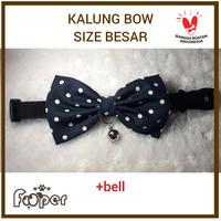 Gambar Kalung Anjing Pita Dasi Bow Tie Collar Navy and Broken White Polkadot - M, With Bell dari Fooper Kota Administrasi Jakarta Barat 2 Tokopedia
