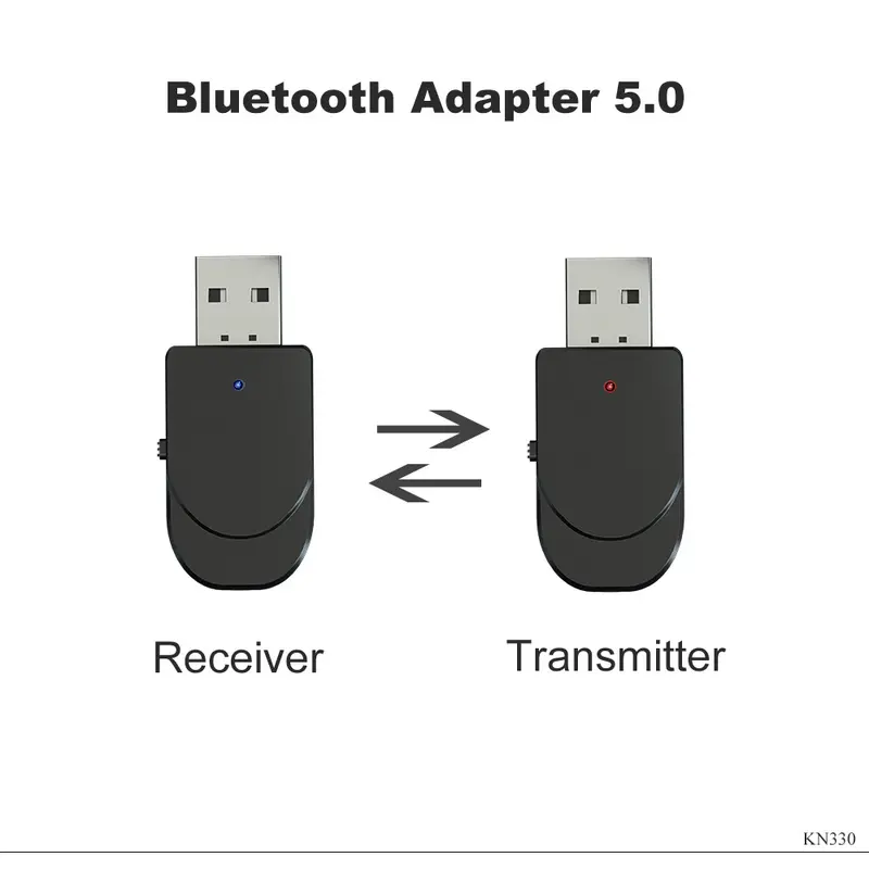 VIKEFON 2 in 1 USB Audio Bluetooth 5.0 Transmitter & Receiver - KN330 1