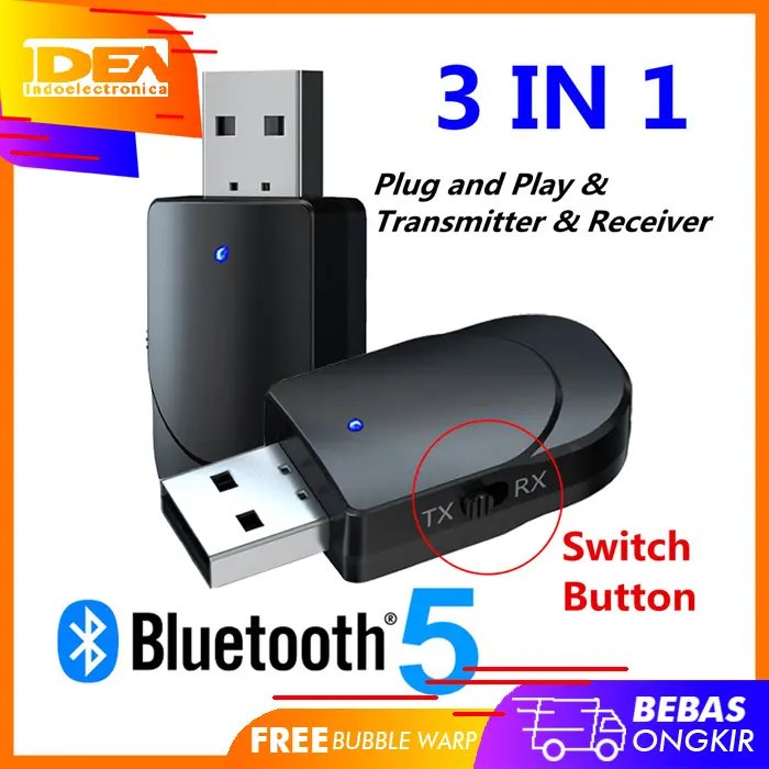 VIKEFON 2 in 1 USB Audio Bluetooth 5.0 Transmitter & Receiver - KN330 0