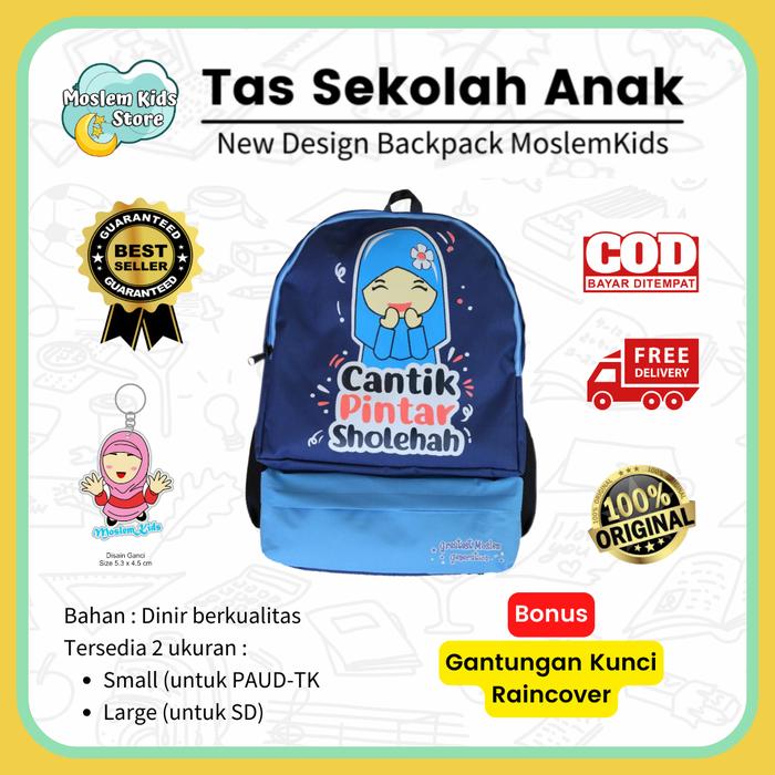 Gambar Tas Anak Sekolah Moslem Kids Seri "Cantik Sholehah" (Bonus Raincover) dari Tas Sekolah Anak Moslem Kids Kota Administrasi Jakarta Timur Tokopedia