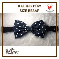 Gambar Kalung Anjing Pita Dasi Bow Tie Collar Navy and Broken White Polkadot - M, With Bell dari Fooper Kota Administrasi Jakarta Barat 1 Tokopedia