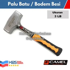 CAMEL Palu Batu Besi Gagang Fiber 3 LB (1.5 kg) | Palu Bodem 3LB