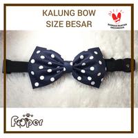 Gambar Kalung Anjing Pita Dasi Bow Tie Collar Navy White Polkadot - M, Without Bell dari Fooper Kota Administrasi Jakarta Barat 2 Tokopedia