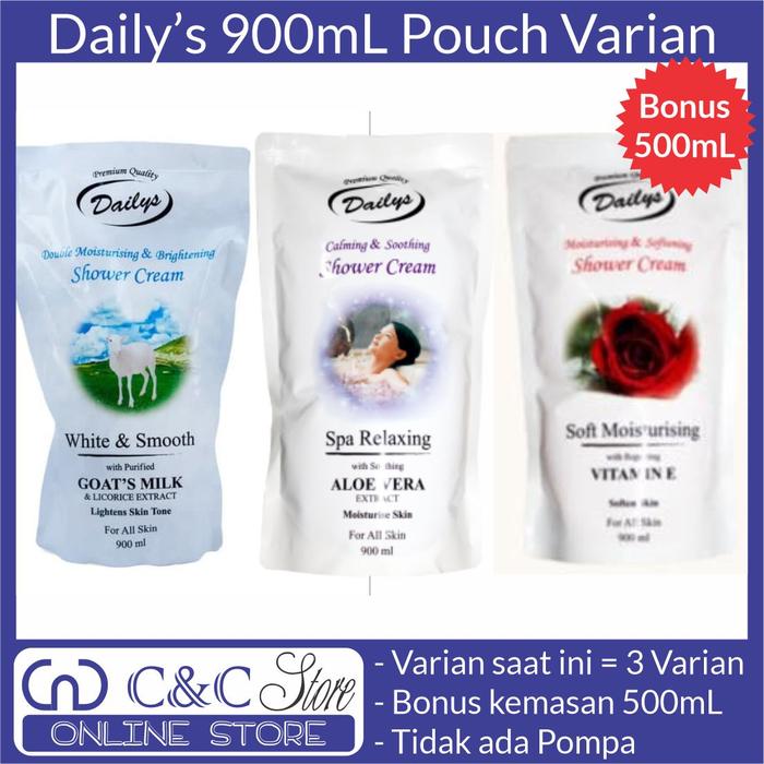 Gambar dailys shower cream 900ml goat milk white n smooth murah dari C&C Store Bandung Kota Bandung Tokopedia