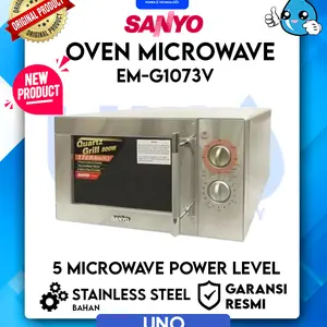 Sanyo Microwave Oven 17 Liter + Grill EMG 1073 V / EMG1073V
