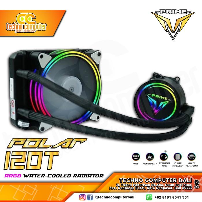 Gambar PRIME POLAR 120T Water Cooling 120mm Radiator - Leak Proof - ARGB dari Techno Computer Bali Kota Denpasar Tokopedia