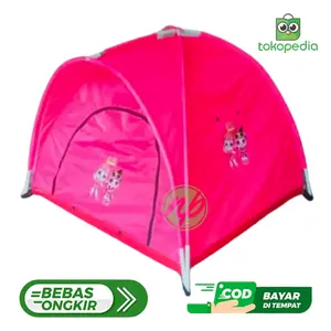 Tenda anak 140x140cm motif LOL full pink